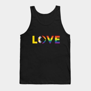 Progress Pride Intersex Inclusive Flag LOVE Tank Top